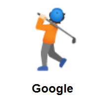 Person Golfing: Light Skin Tone on Google Android