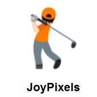 Person Golfing: Light Skin Tone on JoyPixels