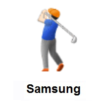 Person Golfing: Light Skin Tone on Samsung