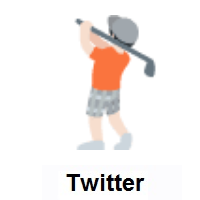Person Golfing: Light Skin Tone on Twitter Twemoji