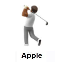 Person Golfing: Medium-Dark Skin Tone on Apple iOS