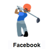Person Golfing: Medium-Dark Skin Tone on Facebook