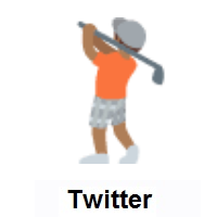 Person Golfing: Medium-Dark Skin Tone on Twitter Twemoji