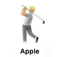 Person Golfing: Medium-Light Skin Tone on Apple iOS