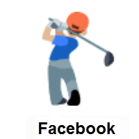 Person Golfing: Medium-Light Skin Tone on Facebook