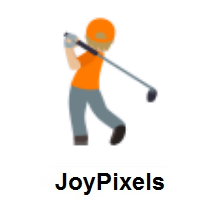 Person Golfing: Medium-Light Skin Tone on JoyPixels