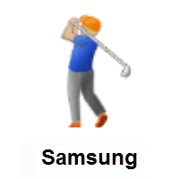 Person Golfing: Medium-Light Skin Tone on Samsung