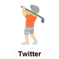 Person Golfing: Medium-Light Skin Tone on Twitter Twemoji