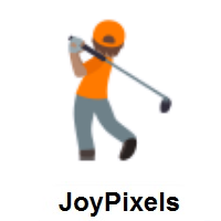 Person Golfing: Medium Skin Tone on JoyPixels