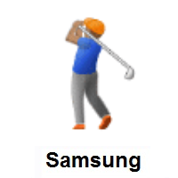 Person Golfing: Medium Skin Tone on Samsung