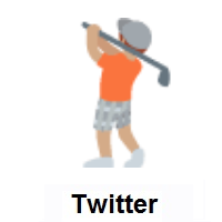 Person Golfing: Medium Skin Tone on Twitter Twemoji