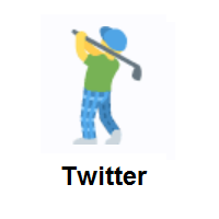 Person Golfing on Twitter Twemoji