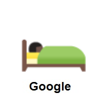 Person in Bed: Dark Skin Tone on Google Android
