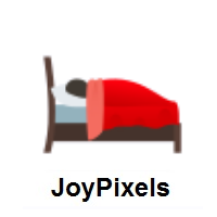 Person in Bed: Dark Skin Tone on JoyPixels