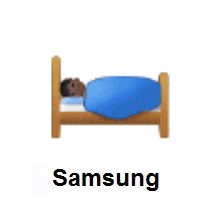 Person in Bed: Dark Skin Tone on Samsung
