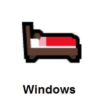 Person in Bed: Dark Skin Tone on Microsoft Windows