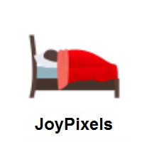 Person in Bed: Light Skin Tone on JoyPixels