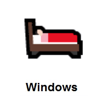 Person in Bed: Light Skin Tone on Microsoft Windows