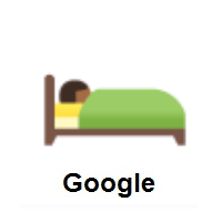 Person in Bed: Medium-Dark Skin Tone on Google Android