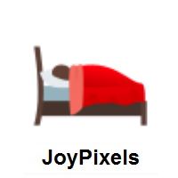 Person in Bed: Medium-Dark Skin Tone on JoyPixels