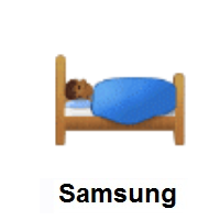 Person in Bed: Medium-Dark Skin Tone on Samsung