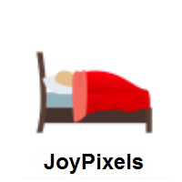 Person in Bed: Medium-Light Skin Tone on JoyPixels