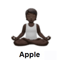 Person in Lotus Position: Dark Skin Tone on Apple iOS