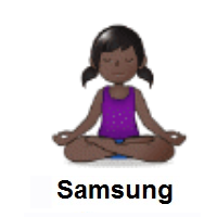 Person in Lotus Position: Dark Skin Tone on Samsung