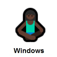 Person in Lotus Position: Dark Skin Tone on Microsoft Windows