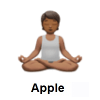 Person in Lotus Position: Medium-Dark Skin Tone on Apple iOS