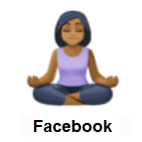 Person in Lotus Position: Medium-Dark Skin Tone on Facebook