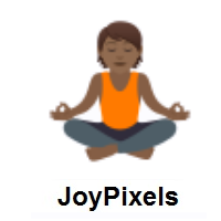 Person in Lotus Position: Medium-Dark Skin Tone on JoyPixels