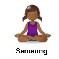Person in Lotus Position: Medium-Dark Skin Tone on Samsung