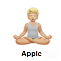 Person in Lotus Position: Medium-Light Skin Tone on Apple iOS