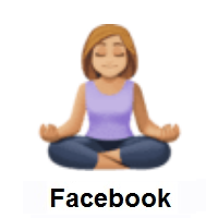 Person in Lotus Position: Medium-Light Skin Tone on Facebook