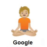 Person in Lotus Position: Medium-Light Skin Tone on Google Android