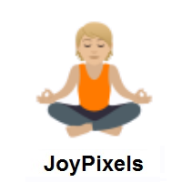 Person in Lotus Position: Medium-Light Skin Tone on JoyPixels