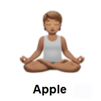 Person in Lotus Position: Medium Skin Tone on Apple iOS