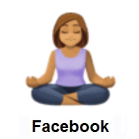 Person in Lotus Position: Medium Skin Tone on Facebook