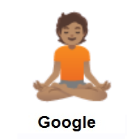 Person in Lotus Position: Medium Skin Tone on Google Android