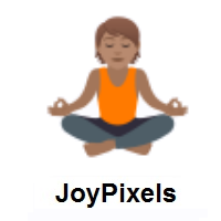 Person in Lotus Position: Medium Skin Tone on JoyPixels