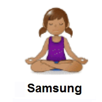 Person in Lotus Position: Medium Skin Tone on Samsung