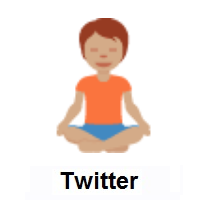 Person in Lotus Position: Medium Skin Tone on Twitter Twemoji