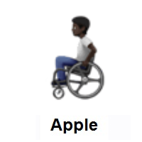 Person In Manual Wheelchair: Dark Skin Tone on Apple iOS