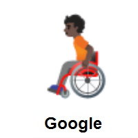 Person In Manual Wheelchair: Dark Skin Tone on Google Android