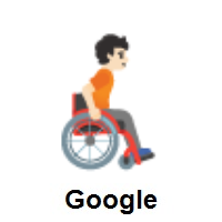 Person in Manual Wheelchair Facing Right: Light Skin Tone on Google Android