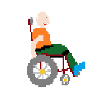 Person in Manual Wheelchair Facing Right: Light Skin Tone