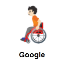 Person In Manual Wheelchair: Light Skin Tone on Google Android