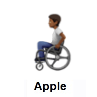 Person In Manual Wheelchair: Medium-Dark Skin Tone on Apple iOS