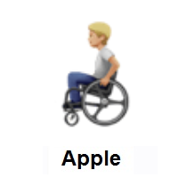Person In Manual Wheelchair: Medium-Light Skin Tone on Apple iOS